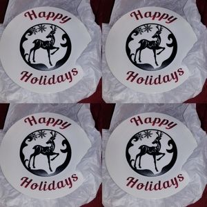 Matching Set of 4 Christmas Plates